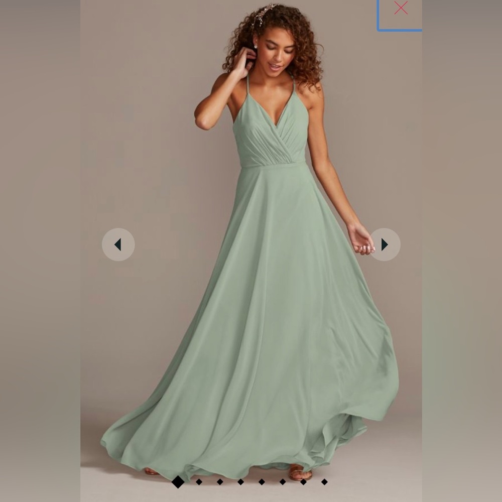 Celebrate David’s Bridal Studio Spaghetti Strap Full Skirt Bridesmaid Dress